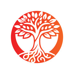 Tree Logo Design Vector Illustration