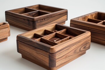 Natural Beauty: Walnut Wood Custom Jewelry Boxes