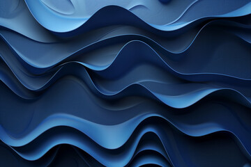 Dynamic Abstract Shapes on Modern Dark Blue Background