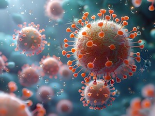 Fiery Red Spherical Entities in 3D Rendering