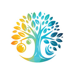 Tree Logo Design Vector Illustration