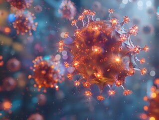 Engaging 3D Illustration of Spherical Entities in Warm Tones