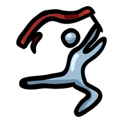 Obraz premium Gymnastics - Hand Drawn Doodle Icon