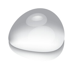 realistic waterdrop drawing isolated on background