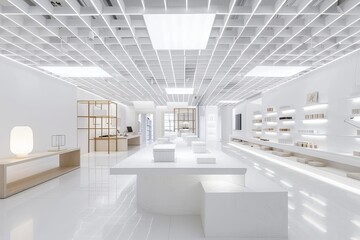 Minimalist White Room Showcase: Luxe Design, Bright Space