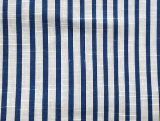 Navy blue white striped natural cotton linen textile texture background blank empty pattern with copy space for product design or text copyspace mock-up 