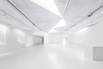 Minimalist White Space: Geometric Museum Exhibition Workshop