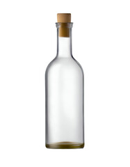 Realistic empty glass bottle