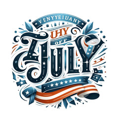 Typography American Flag 4th July Sublimation