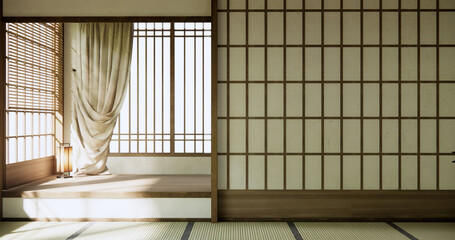 Empty room, original Japanese style mixed with modern minimal.
