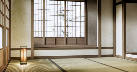Empty room, original Japanese style mixed with modern minimal.