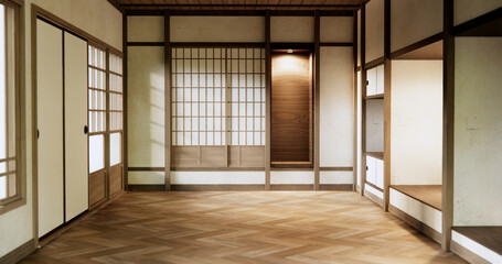 Empty room, original Japanese style mixed with modern minimal.