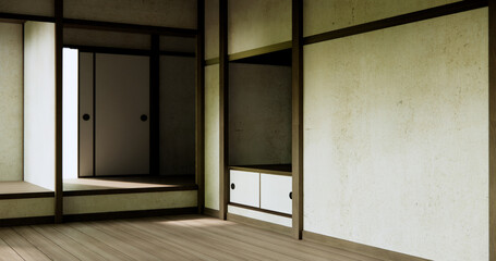 Empty room, original Japanese style mixed with modern minimal.