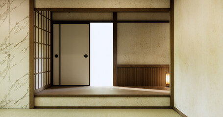 Empty room, original Japanese style mixed with modern minimal.