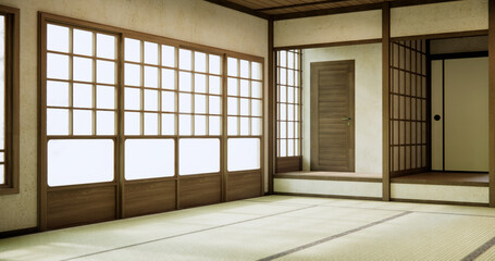 Obraz premium Empty room, original Japanese style mixed with modern minimal.