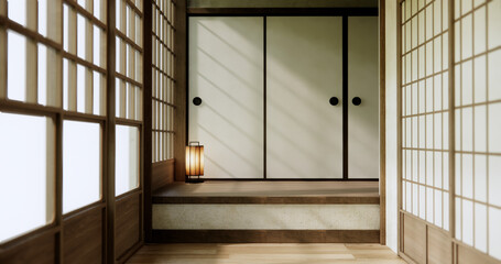 Empty room, original Japanese style mixed with modern minimal.