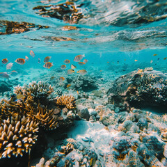 Naklejka premium coral, underwater, sea, fish, reef, ocean, water, diving, tropical, aquarium, marine, nature, scuba, animal, colorful, deep, dive, aquatic, anemone, egypt, life, red, coral reef, wildlife, saltwater