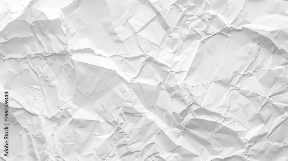 Poster high-resolution image of unevenly crumpled paper, ideal for backgrounds or overlays