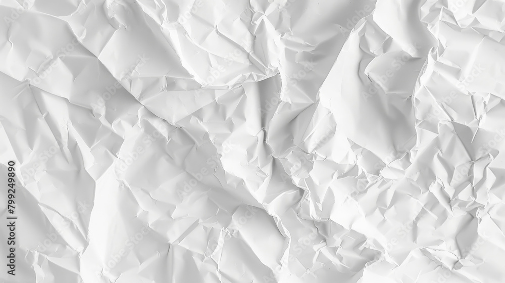 Aufkleber high-detail texture of a crumpled white paper surface for backgrounds and design