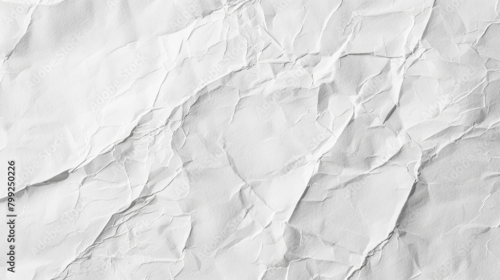 Poster high-resolution image of a crumpled white paper, suitable for backgrounds and overlays