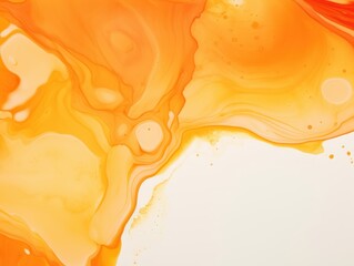 Orange art abstract paint blots background with alcohol ink colors marble texture blank empty pattern with copy space for product design or text 