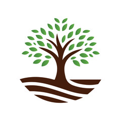Tree Logo Design Vector Illustration