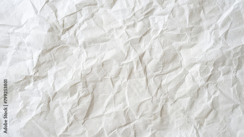 Poster high-resolution image of a crumpled white paper, perfect for backgrounds and overlays
