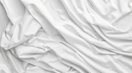 Obraz premium High-quality image showcasing the smooth texture and folds of luxurious white satin