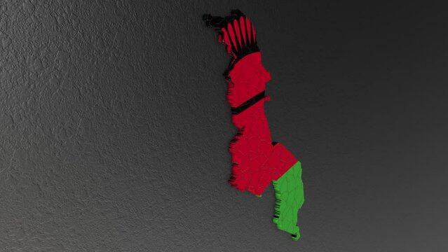 Malawi map 3d. 3d map of Malawi.