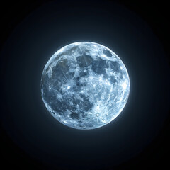 Obraz premium Realistic Moon on Black Background