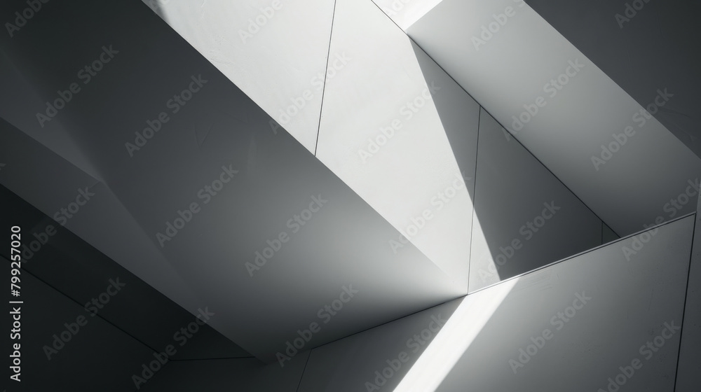 Poster high contrast image of geometric shapes formed by architectural design