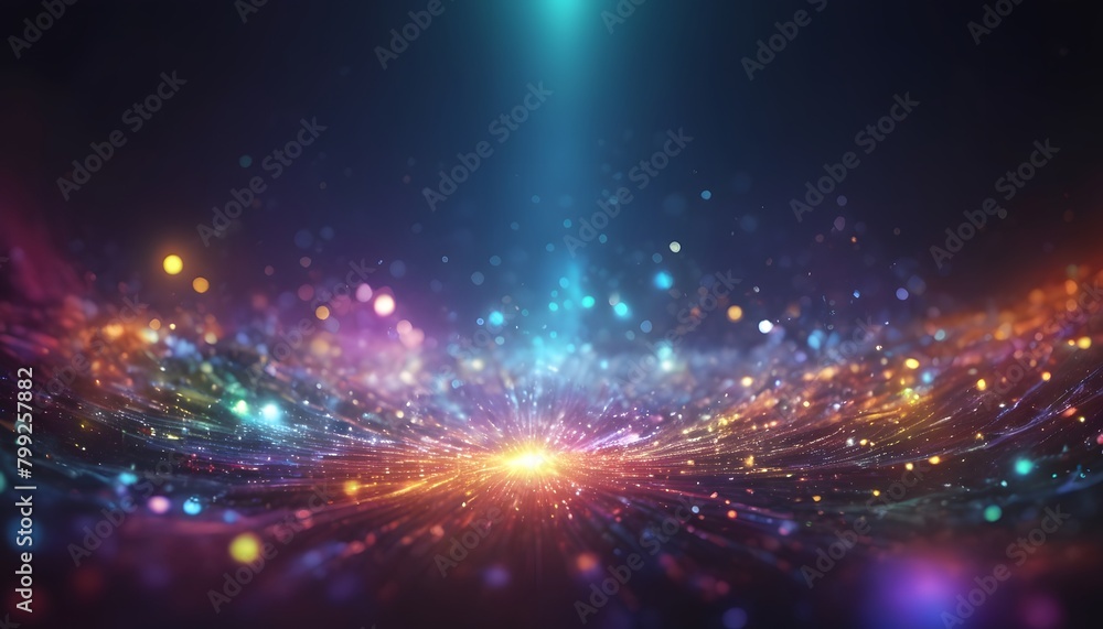Aufkleber lively backdrop adorned with an assortment of colorful lights and sparkles