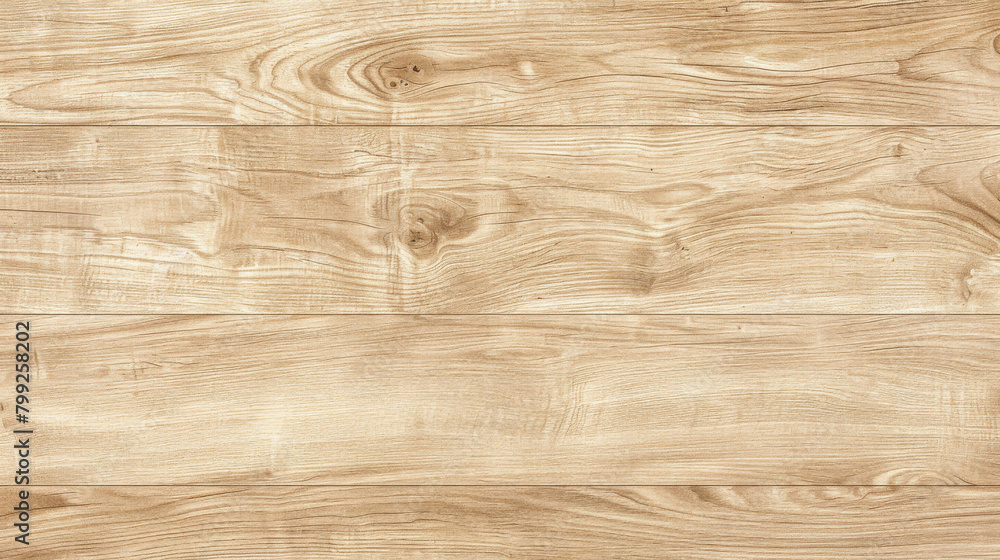 Poster High-resolution image of a smooth light wood surface with natural grain patterns