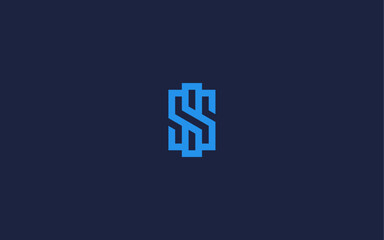 letter si with square logo icon design vector design template inspiration