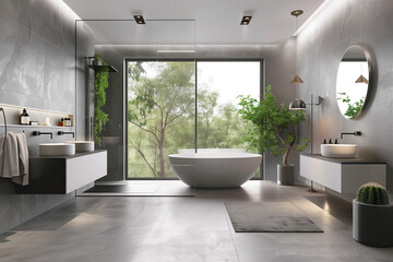 Modernes Badezimmer nach professionellem Innenausbau
