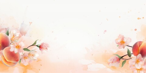 Peach splash banner watercolor background for textures backgrounds and web banners texture blank empty pattern with copy space for product 