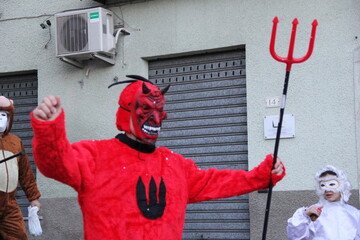portrait of a person in a mask, devil