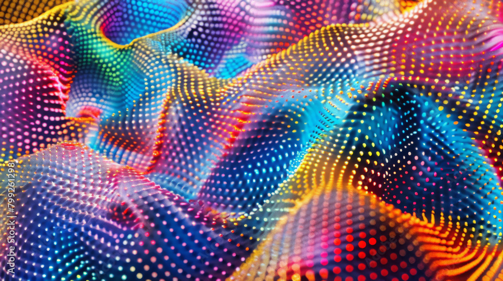 Aufkleber Colorful and dynamic dotted design that captures attention with its intricate texture and vivid colors