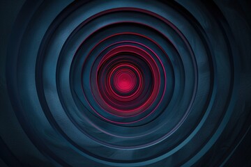 Inner Circle on a Dark Grey Blue Background with Red and Pink Circles in Abstract Design