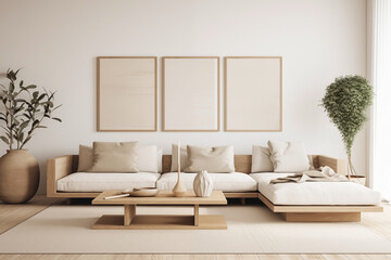 Modern living room design in a minimalist style.