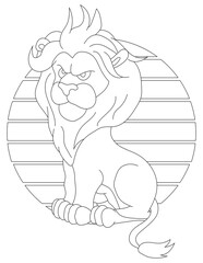 Lion Coloring Page. Wild Animal Coloring Page for Kids Who love jungles and wildlife
