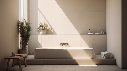 Modern bathroom design in a minimalist style.