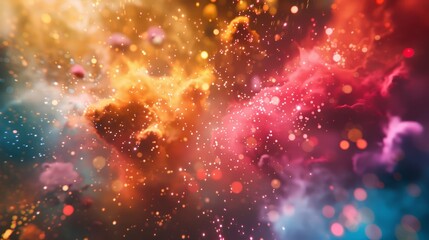Vibrant Firework Explosion Background Generative AI