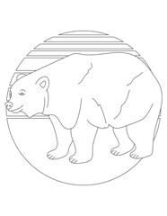 Bear Coloring Page. Wild Animal Coloring Page for Kids Who love jungles and wildlife