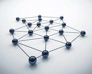 Computer Network Topology. Illustration of Connectivity, Communication and Model of Cyberspace