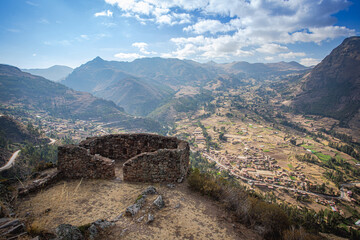 Fototapeta premium Inca complex of Pisac, Sacred Valley of Cusco