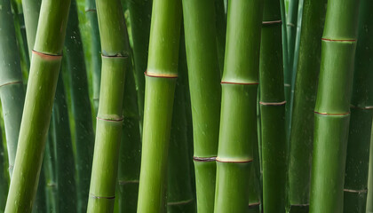 Fototapeta premium Bamboo wall, close up