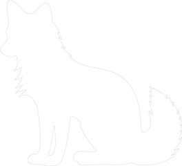 arctic fox outline