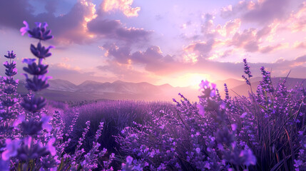Serene lavender backdrop for your creative touch.