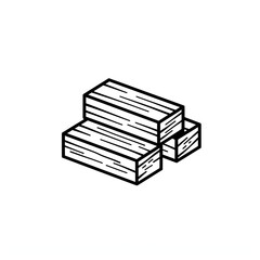a very simple line drawing of 2x4 lumber